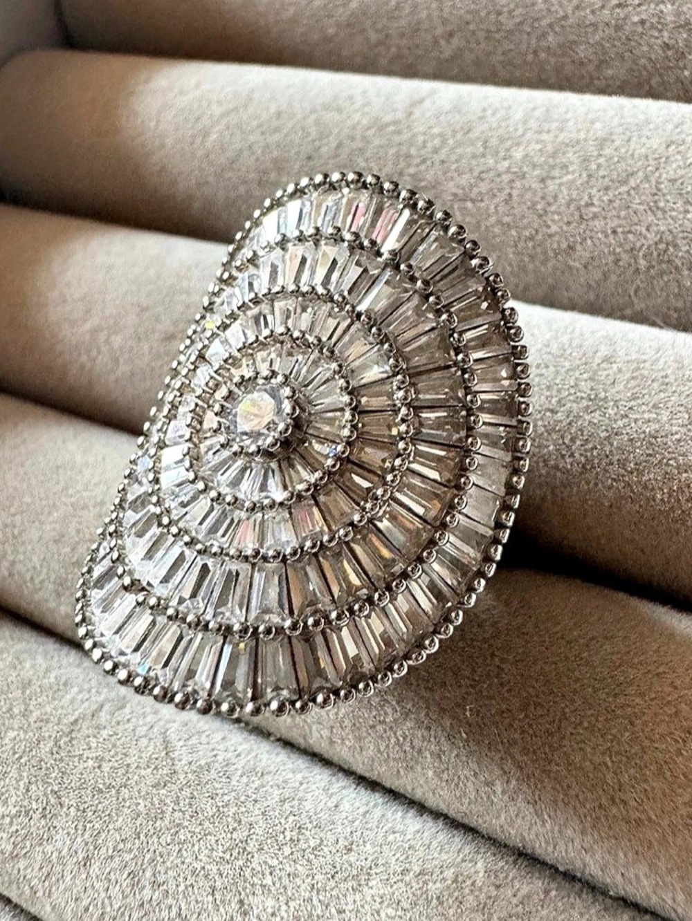 BBJ 925 Sterling Silver 5.00 CTW Simulated Diamond Baguette Cluster Ring Size 10